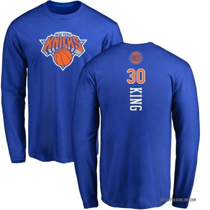 Bernard King Men's Royal New York Knicks Backer Long Sleeve T-Shirt