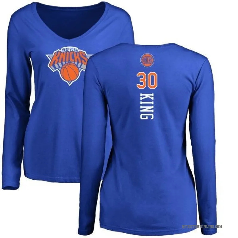 Bernard King Women's Royal New York Knicks Backer Long Sleeve T-Shirt