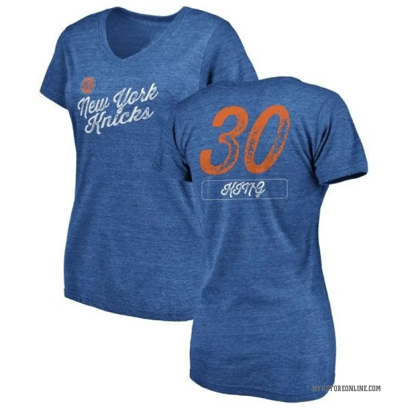 Bernard King Women's Royal New York Knicks Sideline V-Neck T-Shirt