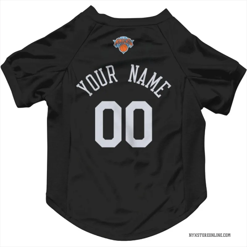 Custom Black New York Knicks Cat & Dog Pet Jersey