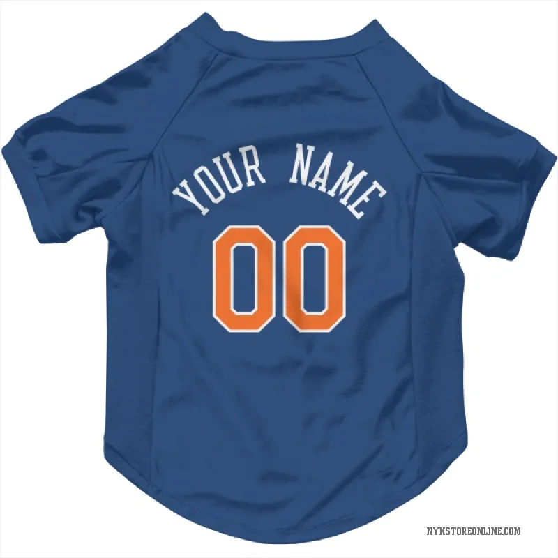 Custom Blue New York Knicks Cat & Dog Pet Jersey