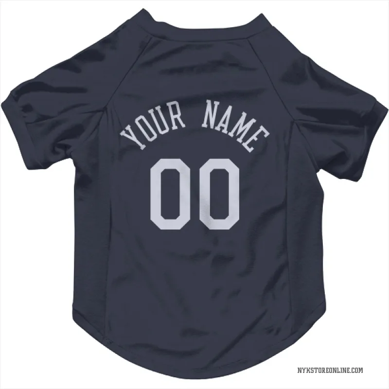 Custom Navy New York Knicks Cat & Dog Pet Jersey