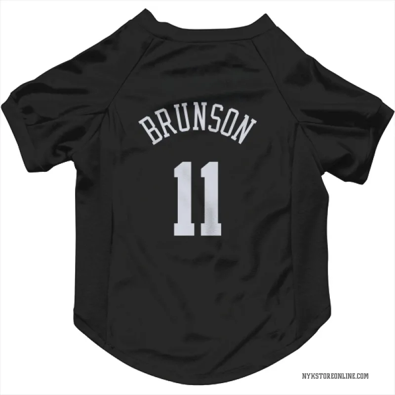 Jalen Brunson Black New York Knicks Cat & Dog Pet Jersey