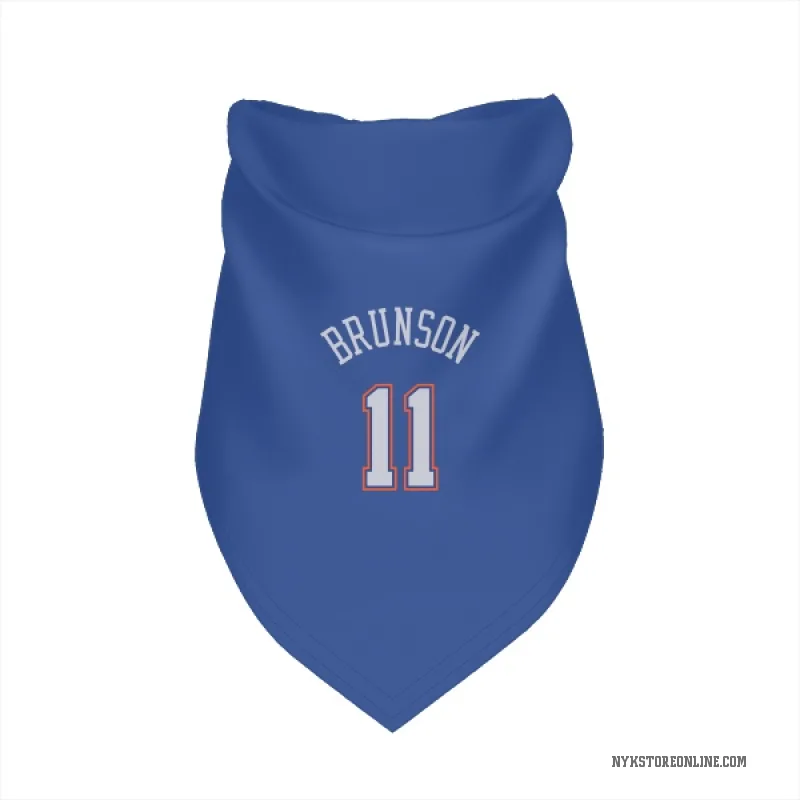 Jalen Brunson Blue New York Knicks White Cat & Dog Pet Bandana