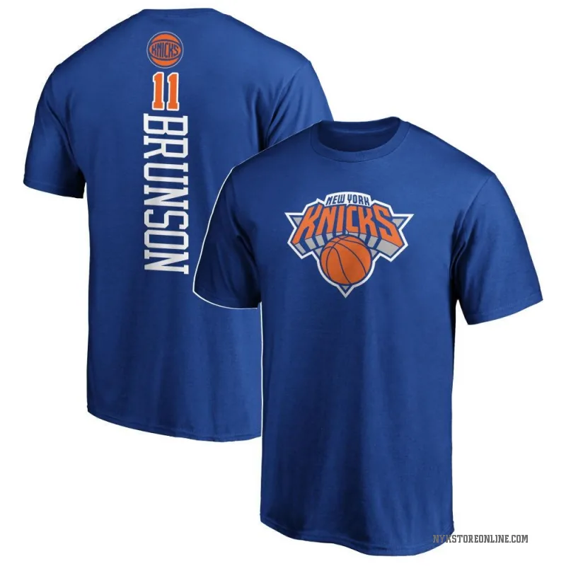 Jalen Brunson Men's Royal New York Knicks Backer T-Shirt