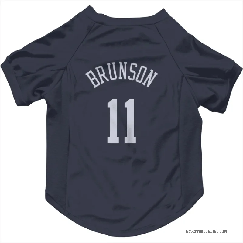 Jalen Brunson Navy New York Knicks Cat & Dog Pet Jersey