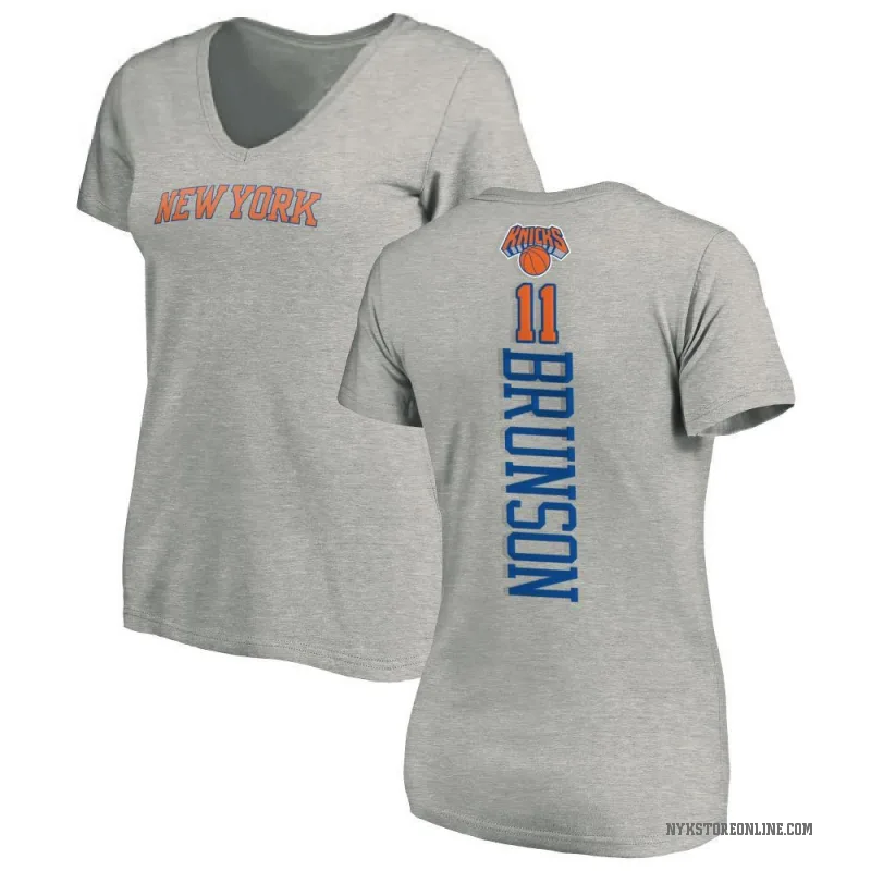 Jalen Brunson Women's New York Knicks Ash Backer T-Shirt