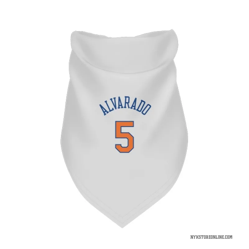 Jose Alvarado  White New York Knicks  Cat & Dog Pet Bandana