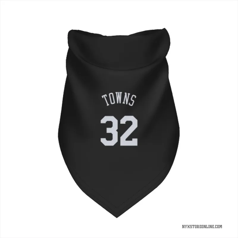 Karl-Anthony Towns Black New York Knicks Cat & Dog Pet Bandana