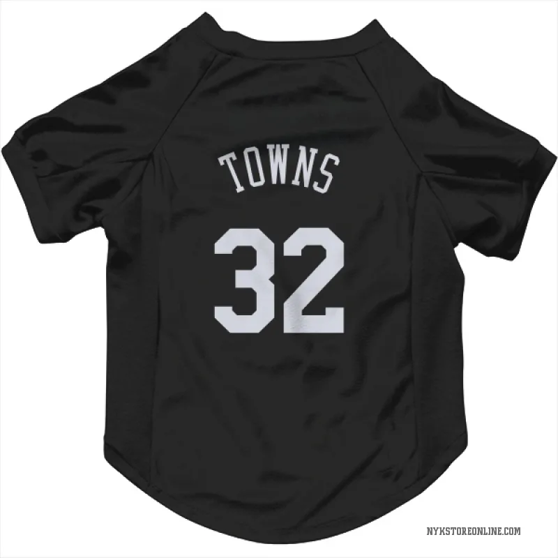 Karl-Anthony Towns Black New York Knicks Cat & Dog Pet Jersey