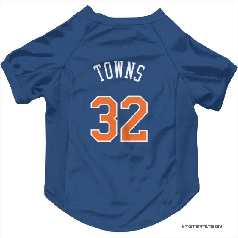 Karl-Anthony Towns Blue New York Knicks Cat & Dog Pet Jersey Karl-Anthony Towns Blue New York Knicks Cat & Dog Pet Jersey