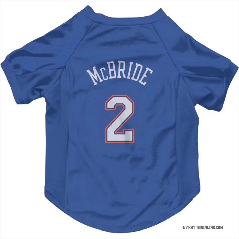 Miles McBride  Blue New York Knicks  White Cat & Dog Pet Jersey