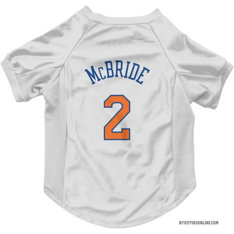 Miles McBride  White New York Knicks  Cat & Dog Pet Jersey