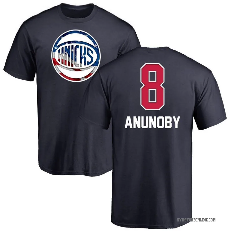 OG Anunoby Men's Navy New York Knicks Name and Number Banner Wave T-Shirt