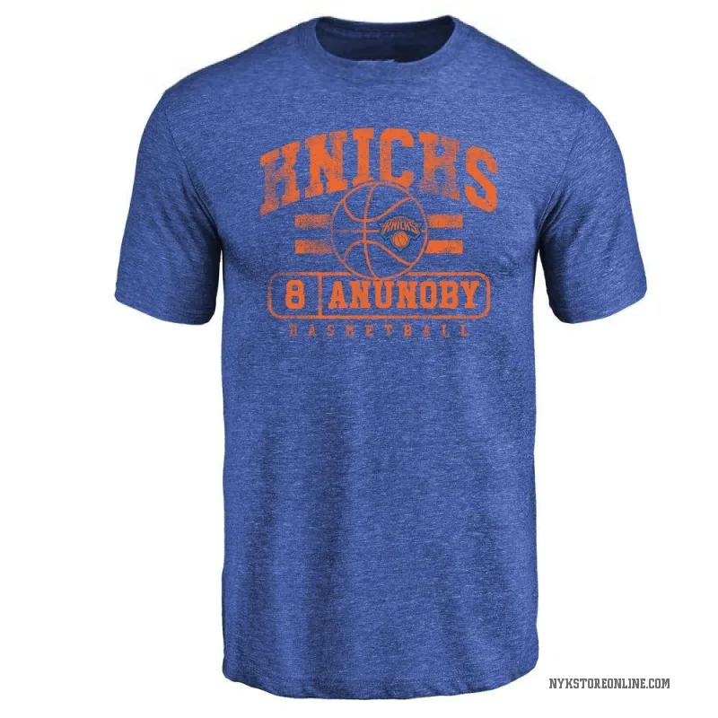 OG Anunoby Men's Royal New York Knicks Baseline T-Shirt