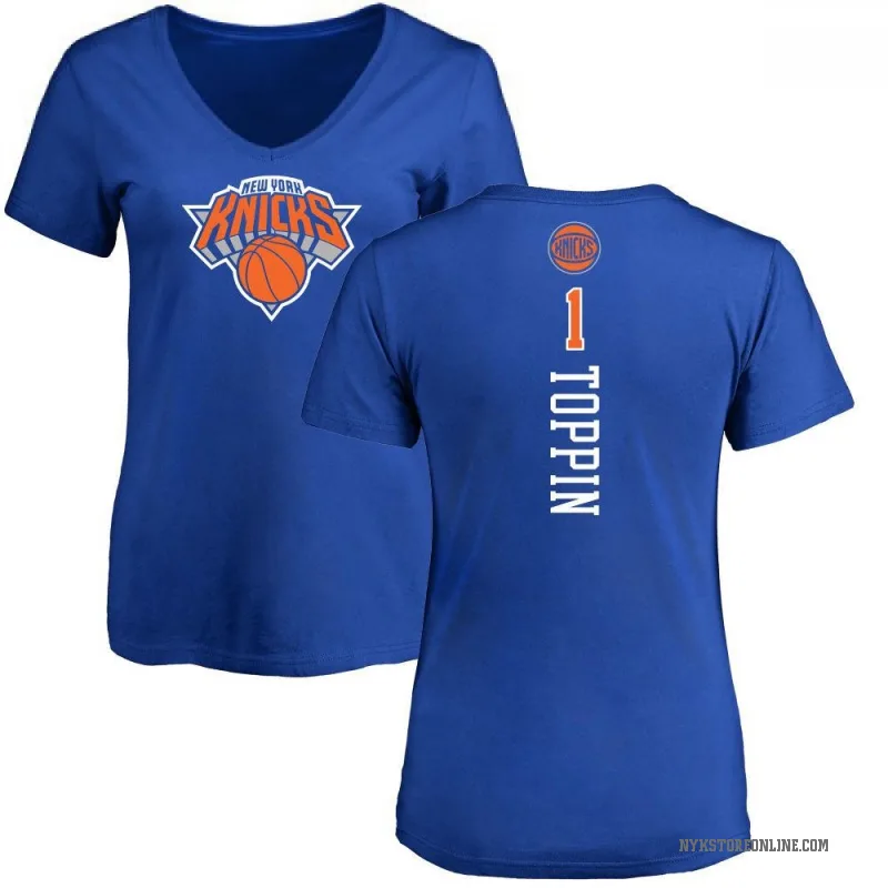 Obi Toppin Women's Royal New York Knicks Backer T-Shirt