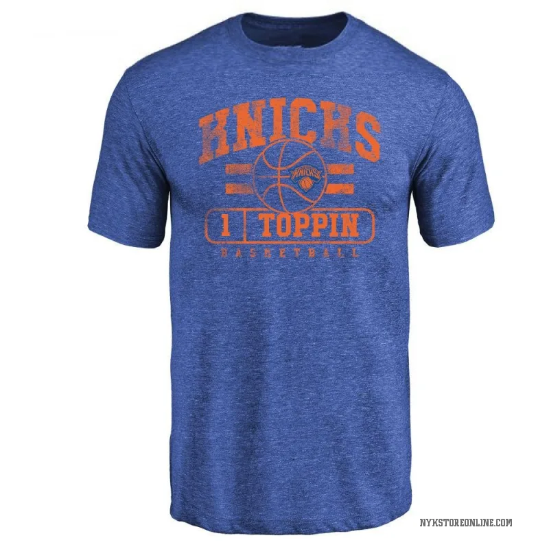 Obi Toppin Youth Royal New York Knicks Baseline T-Shirt