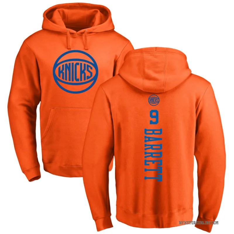RJ Barrett Youth Orange New York Knicks Branded One Color Backer Pullover Hoodie